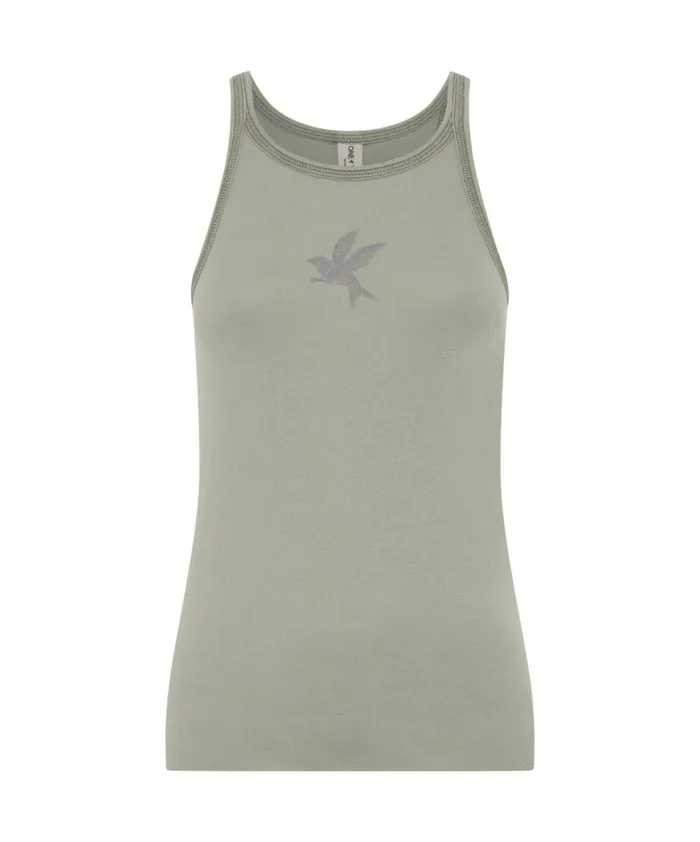 Women One Teaspoon Tees and Tanks SAGE ONE TEASPOON FINE RIB SINGLET Women One Teaspoon Tees and Tanks SAGE ONE TEASPOON FINE RIB SINGLET
