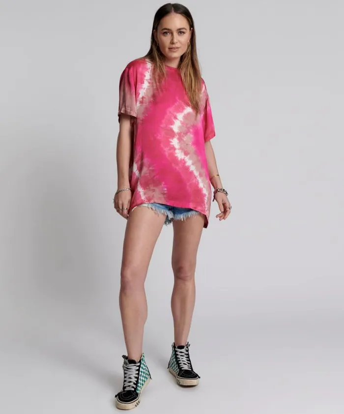 Women One Teaspoon Tees and Tanks SATIN SOLAR FLARE TEE