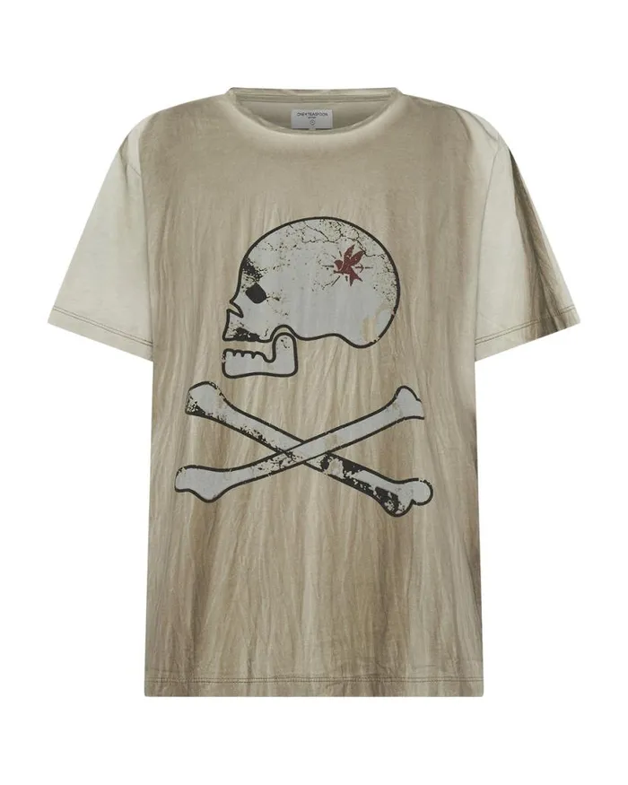 Women One Teaspoon Tees and Tanks SKULL AND BONES BOYFRIEND TEE Women One Teaspoon Tees and Tanks SKULL AND BONES BOYFRIEND TEE