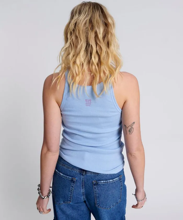 Women One Teaspoon Tees and Tanks SKYWAY LOGO SINGLET Women One Teaspoon Tees and Tanks SKYWAY LOGO SINGLET