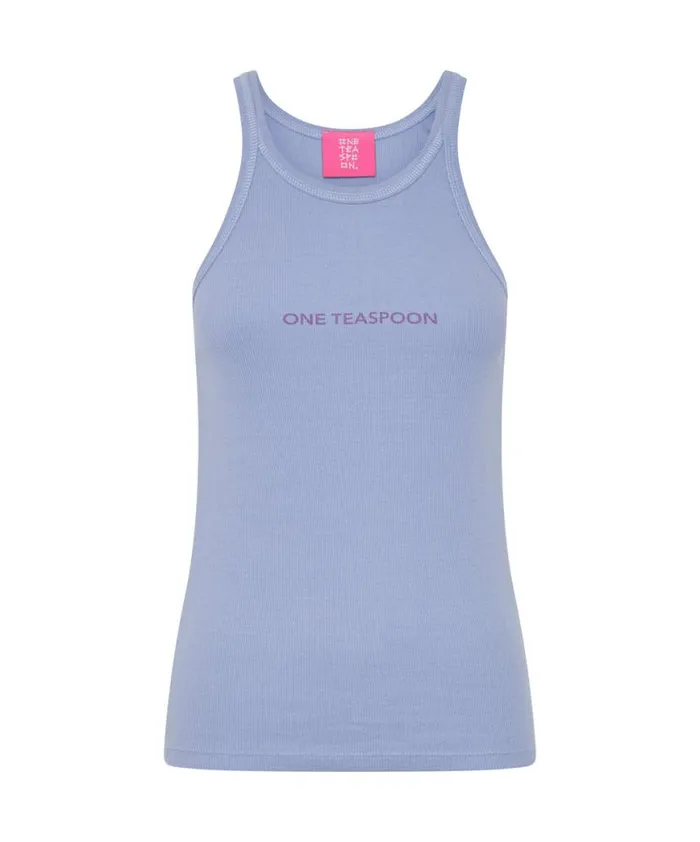 Women One Teaspoon Tees and Tanks SKYWAY LOGO SINGLET Women One Teaspoon Tees and Tanks SKYWAY LOGO SINGLET