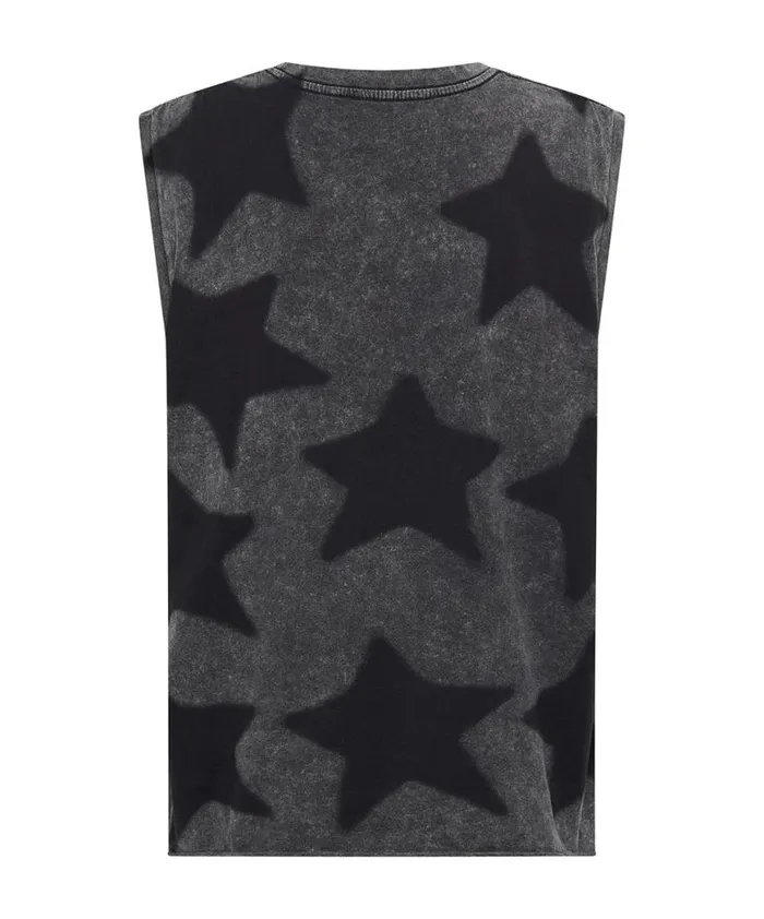 Women One Teaspoon Tees and Tanks STAR DUST OVERSIZED TANK Women One Teaspoon Tees and Tanks STAR DUST OVERSIZED TANK