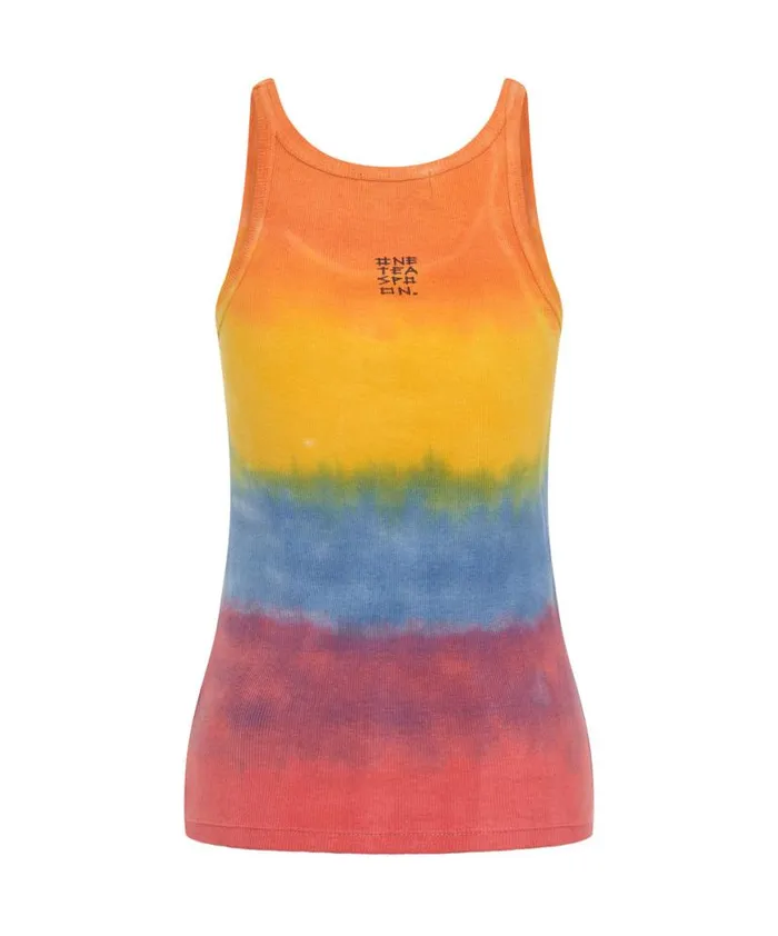 Women One Teaspoon Tees and Tanks SUNSET STRIPE RIB SINGLET Women One Teaspoon Tees and Tanks SUNSET STRIPE RIB SINGLET