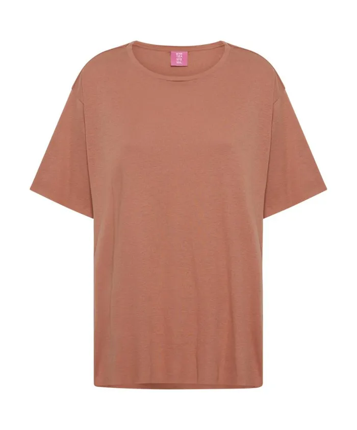 Women One Teaspoon Tees and Tanks TERRACOTTA LUCKY 8 BOYFRIEND TEE Women One Teaspoon Tees and Tanks TERRACOTTA LUCKY 8 BOYFRIEND TEE