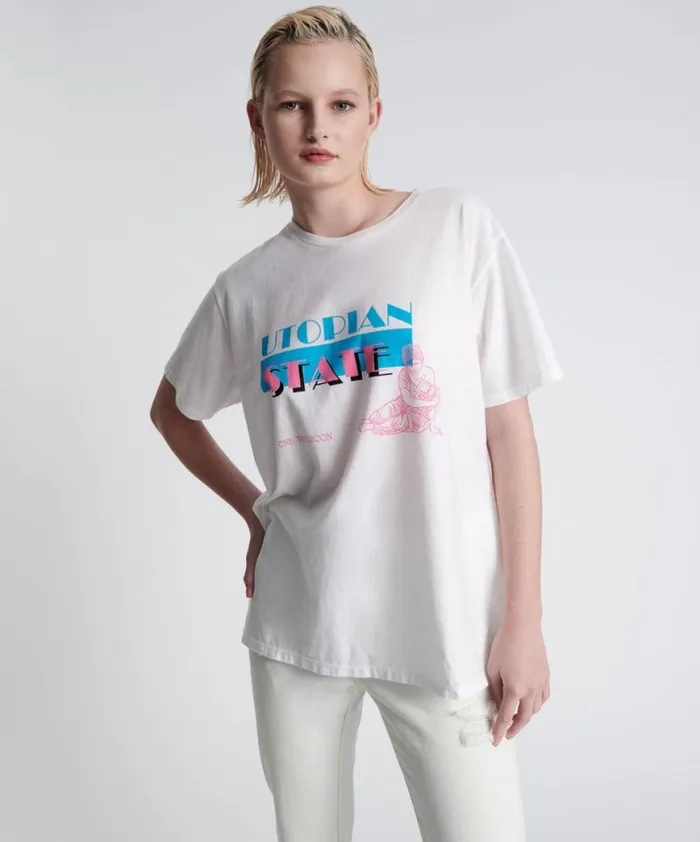 Women One Teaspoon Tees and Tanks UTOPIAN MIAMI STATE ORGANIC UNISEX TEE Women One Teaspoon Tees and Tanks UTOPIAN MIAMI STATE ORGANIC UNISEX TEE