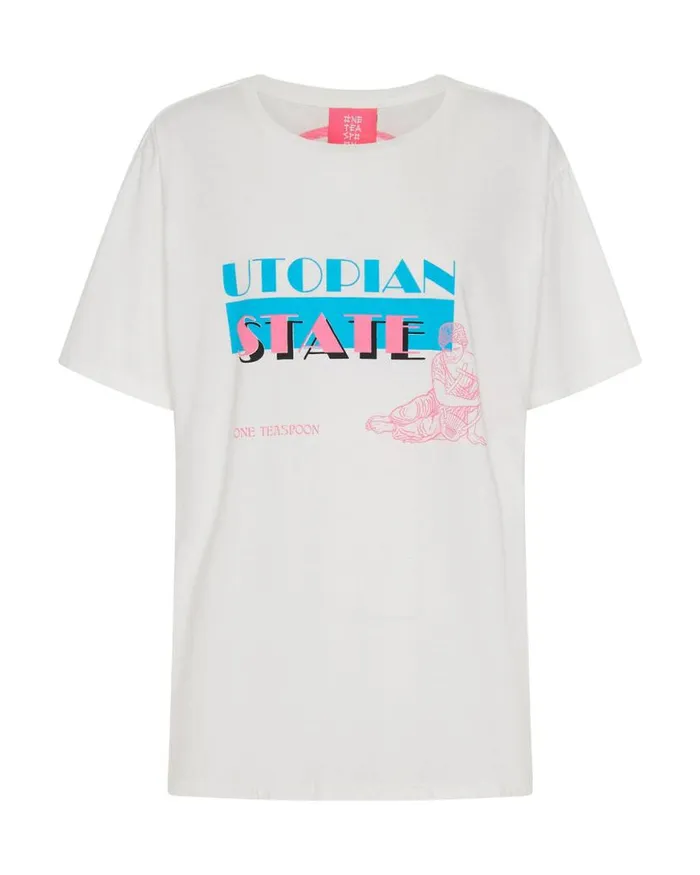 Women One Teaspoon Tees and Tanks UTOPIAN MIAMI STATE ORGANIC UNISEX TEE Women One Teaspoon Tees and Tanks UTOPIAN MIAMI STATE ORGANIC UNISEX TEE