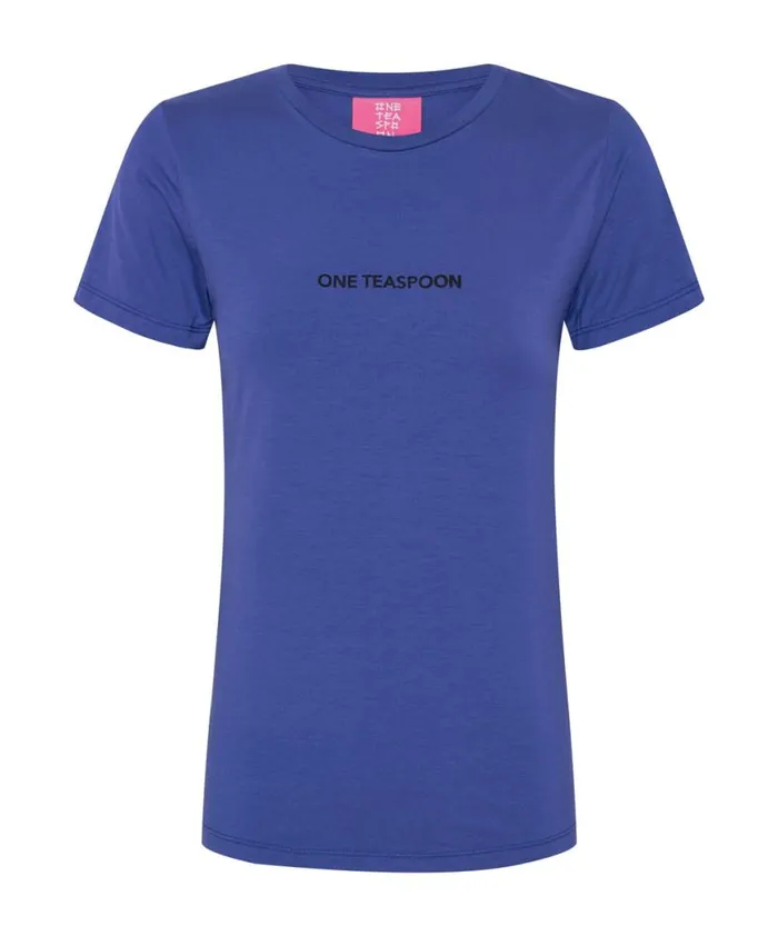 Women One Teaspoon Tees and Tanks VIOLET LOGO FITTED TEE Women One Teaspoon Tees and Tanks VIOLET LOGO FITTED TEE