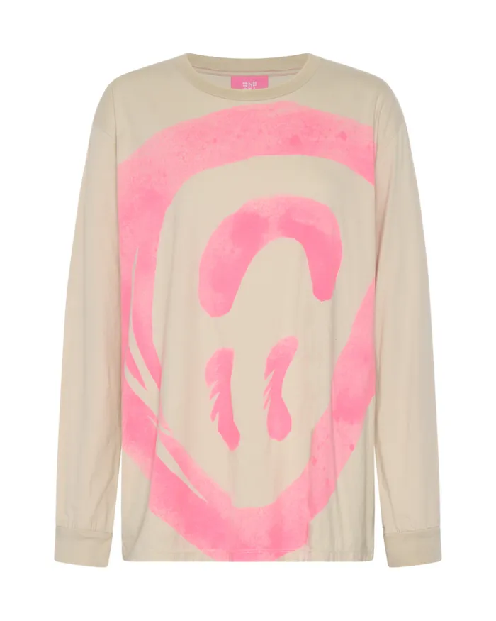 Women One Teaspoon Tees and Tanks WAS IT ALL AN ILLUSION HANDSPRAYED LONG SLEEVE TEE Women One Teaspoon Tees and Tanks WAS IT ALL AN ILLUSION HANDSPRAYED LONG SLEEVE TEE