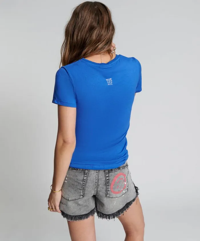 Women One Teaspoon Tees and Tanks WELCOME TO REALITY FITTED TEE Women One Teaspoon Tees and Tanks WELCOME TO REALITY FITTED TEE