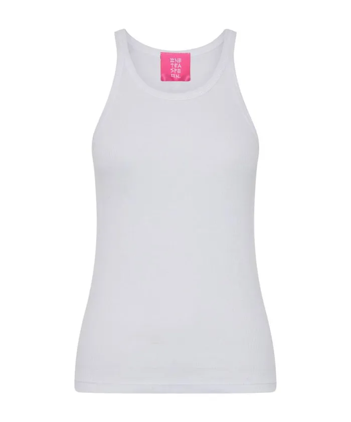 Women One Teaspoon Tees and Tanks WHITE ONE TEASPOON BASIC SINGLET Women One Teaspoon Tees and Tanks WHITE ONE TEASPOON BASIC SINGLET