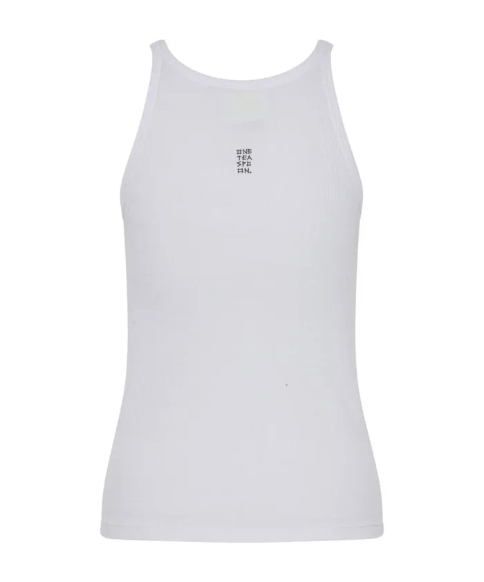Women One Teaspoon Tees and Tanks WHITE ONE TEASPOON BASIC SINGLET Women One Teaspoon Tees and Tanks WHITE ONE TEASPOON BASIC SINGLET