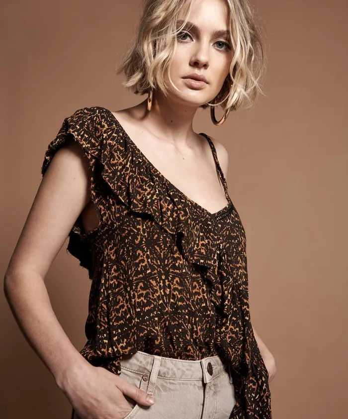 Women One Teaspoon Tops AFRICA ASHELY TOP Women One Teaspoon Tops AFRICA ASHELY TOP