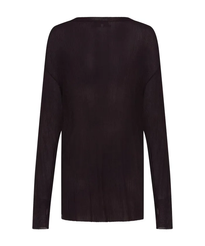 Women One Teaspoon Tops AMITY SHEER RIB KNIT TOP BLACK Women One Teaspoon Tops AMITY SHEER RIB KNIT TOP BLACK