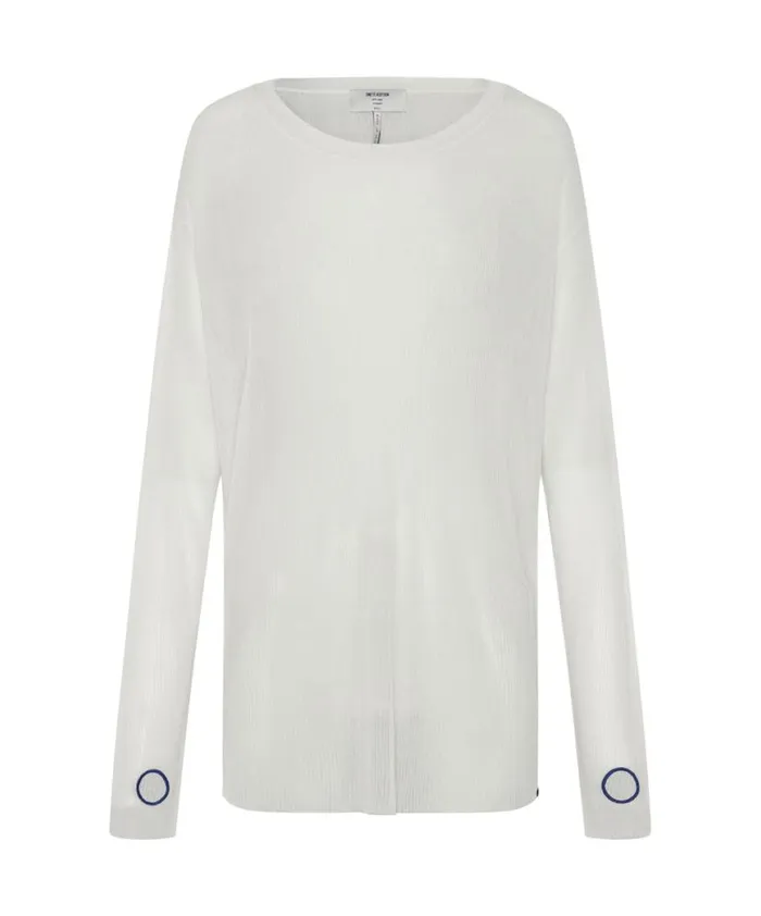 Women One Teaspoon Tops AMITY SHEER RIB KNIT TOP WHITE Women One Teaspoon Tops AMITY SHEER RIB KNIT TOP WHITE