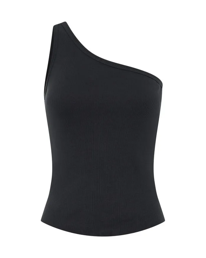Women One Teaspoon Tops ASYMMETRICAL RIB TANK TOP Women One Teaspoon Tops ASYMMETRICAL RIB TANK TOP
