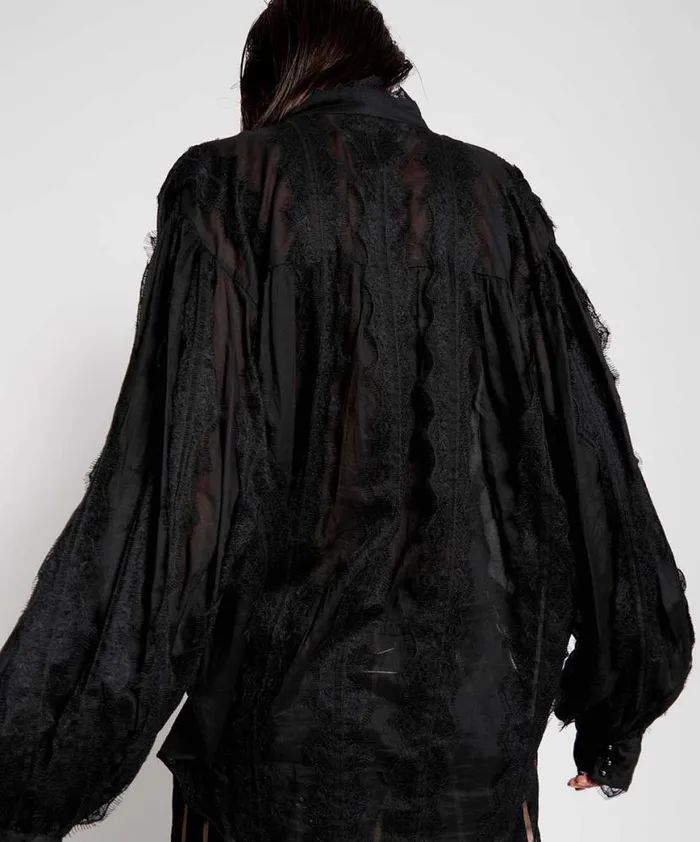 Women One Teaspoon Tops BLACK ETERNAL SPIRIT LACE TOP Women One Teaspoon Tops BLACK ETERNAL SPIRIT LACE TOP