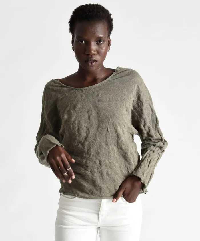 Women One Teaspoon Tops BRIGADE STEEL KNIT TOP Women One Teaspoon Tops BRIGADE STEEL KNIT TOP