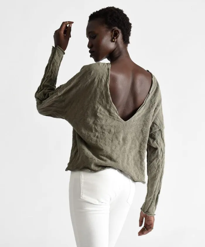 Women One Teaspoon Tops BRIGADE STEEL KNIT TOP Women One Teaspoon Tops BRIGADE STEEL KNIT TOP