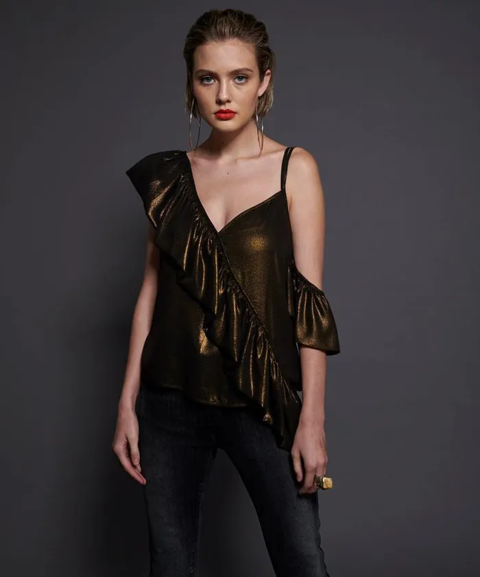 Women One Teaspoon Tops BRONZE ASHLEY TOP