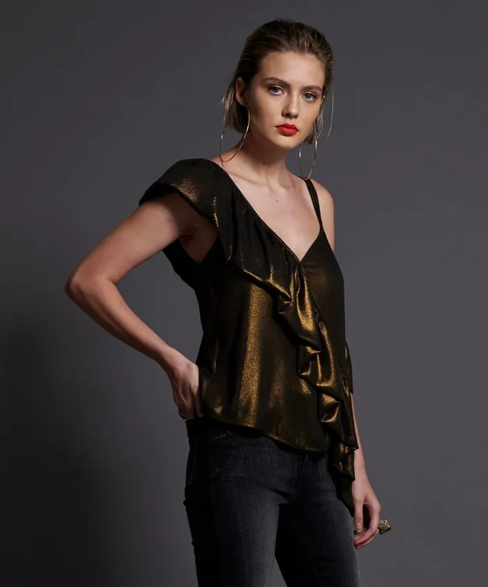 Women One Teaspoon Tops BRONZE ASHLEY TOP Women One Teaspoon Tops BRONZE ASHLEY TOP