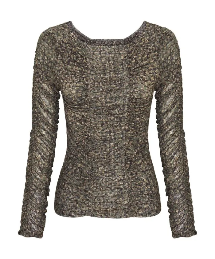 Women One Teaspoon Tops CAMO NIGHT FEVER LONGSLEEVE MESH TOP Women One Teaspoon Tops CAMO NIGHT FEVER LONGSLEEVE MESH TOP