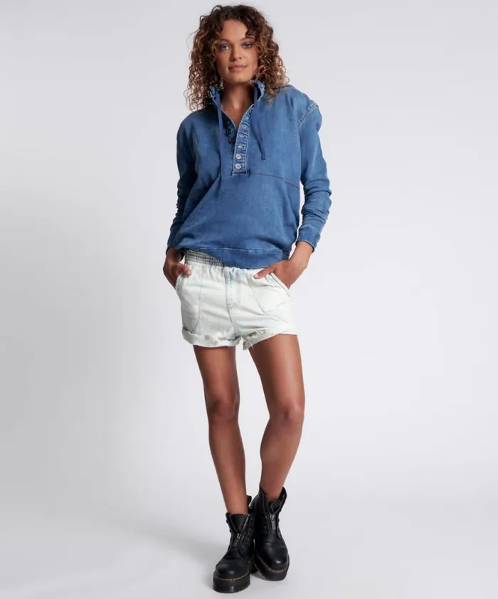 Women One Teaspoon Tops CAPTAIN HOODIE