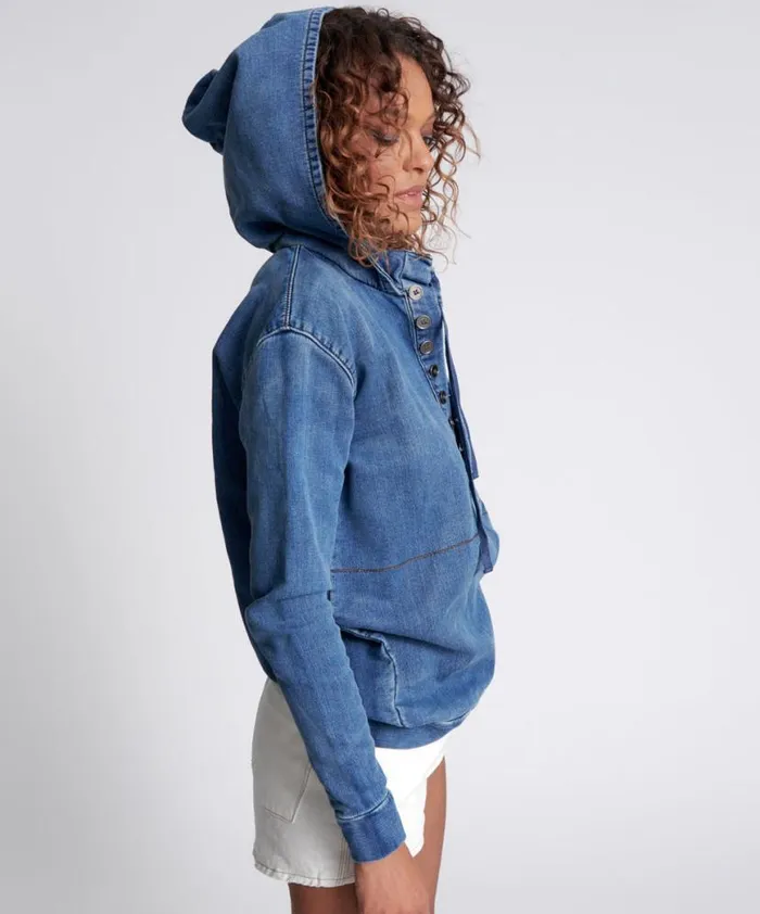 Women One Teaspoon Tops CAPTAIN HOODIE
