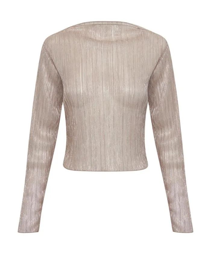 Women One Teaspoon Tops CELESTIAL ROSE PLISSE LONGSLEEVE TOP Women One Teaspoon Tops CELESTIAL ROSE PLISSE LONGSLEEVE TOP