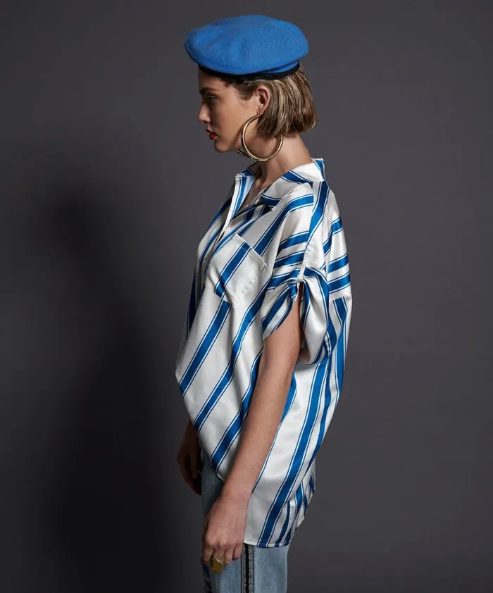 Women One Teaspoon Tops COCKTAIL STRIPE ALEXANDER TOP Women One Teaspoon Tops COCKTAIL STRIPE ALEXANDER TOP