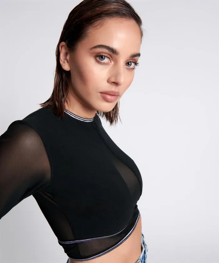 Women One Teaspoon Tops DOMINATOR MESH LONGSLEEVE TOP Women One Teaspoon Tops DOMINATOR MESH LONGSLEEVE TOP