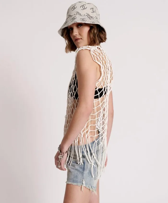 Women One Teaspoon Tops HAND KNOTTED CASTAWAY TOP Women One Teaspoon Tops HAND KNOTTED CASTAWAY TOP