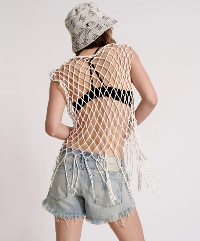 Women One Teaspoon Tops HAND KNOTTED CASTAWAY TOP Women One Teaspoon Tops HAND KNOTTED CASTAWAY TOP