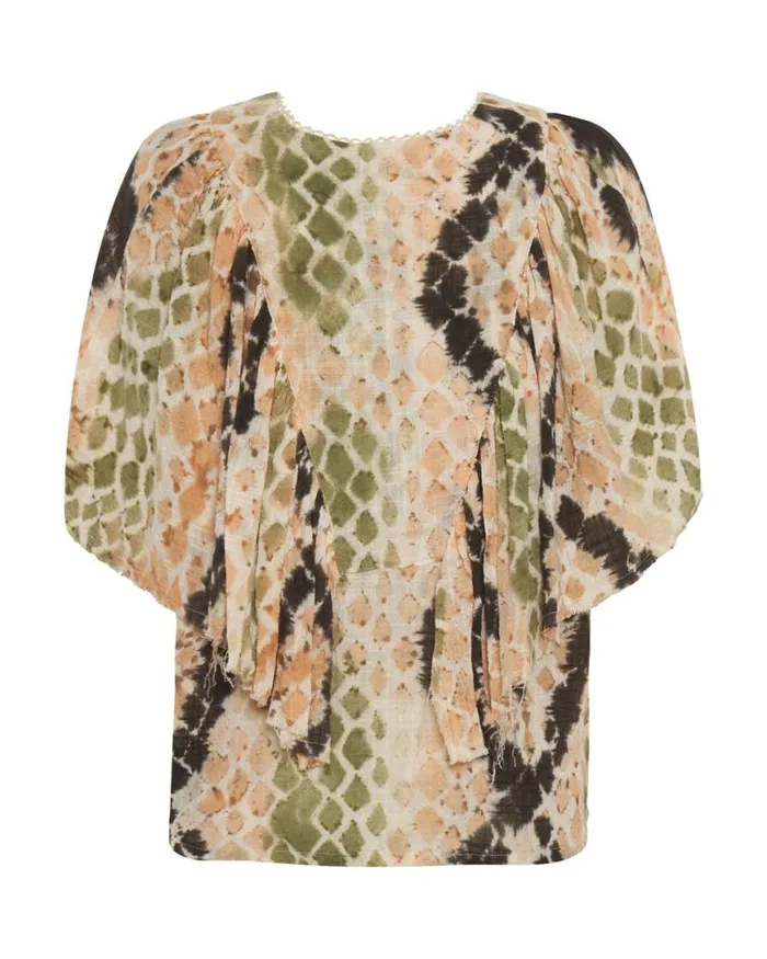 Women One Teaspoon Tops HAND PAINTED BOA TOP Women One Teaspoon Tops HAND PAINTED BOA TOP