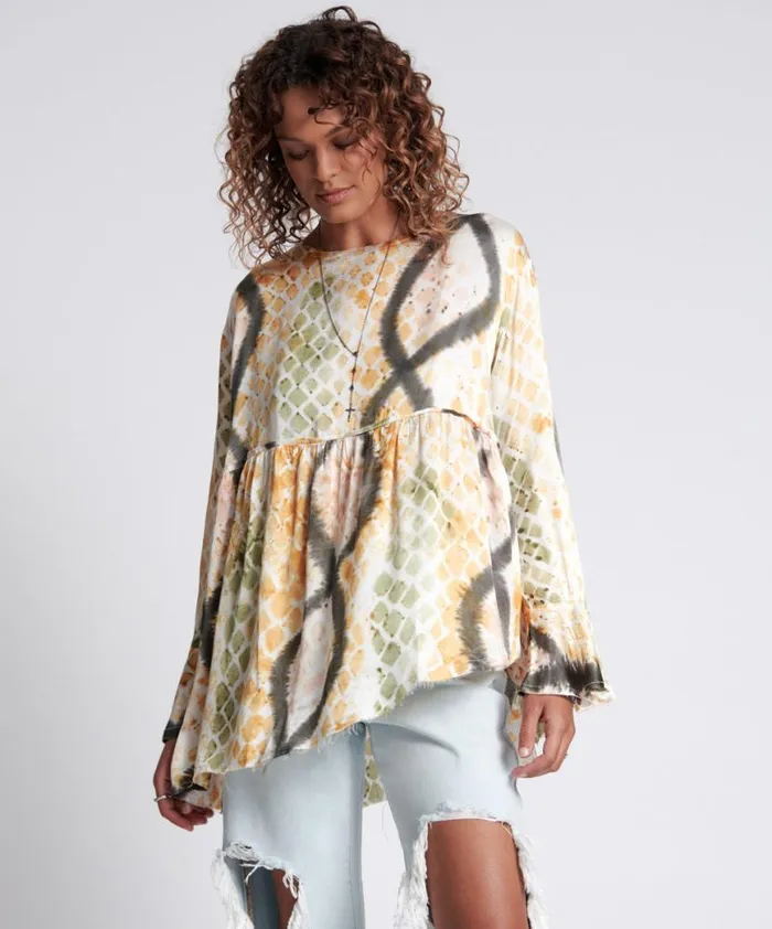 Women One Teaspoon Tops HAND PAINTED MYSTIC SNAKE MAGIQUE TOP
