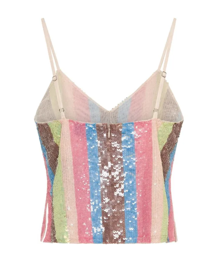Women One Teaspoon Tops HAND SEQUIN IBIZA LUXE PARTY CAMI TOP Women One Teaspoon Tops HAND SEQUIN IBIZA LUXE PARTY CAMI TOP