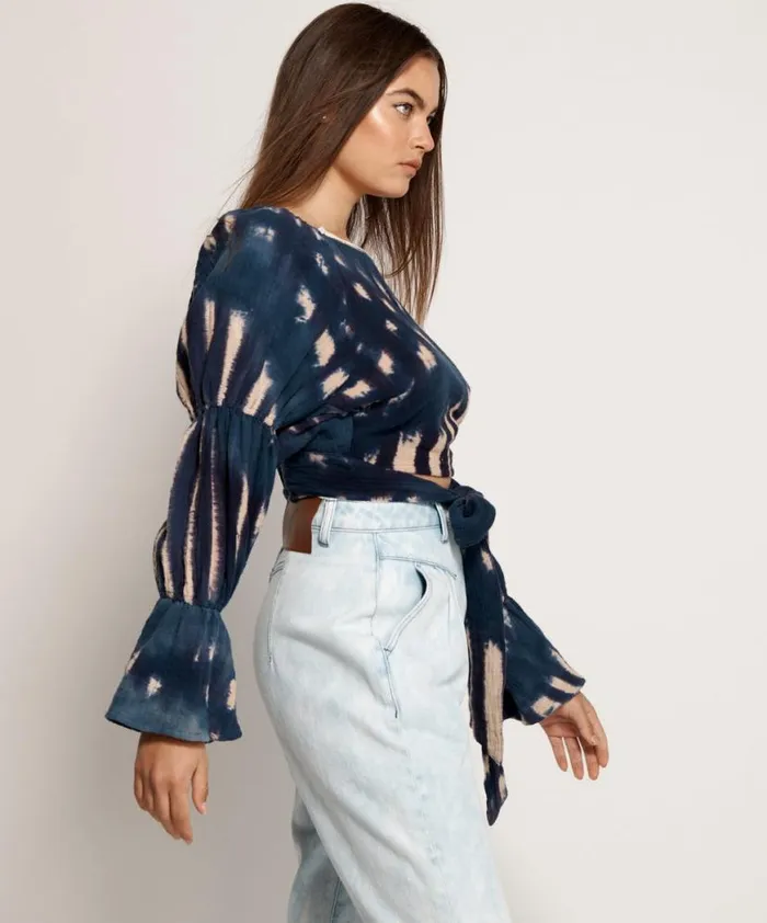 Women One Teaspoon Tops HAND TIE DYE SANTORINI NIGHTS TOP Women One Teaspoon Tops HAND TIE DYE SANTORINI NIGHTS TOP