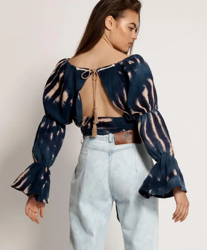 Women One Teaspoon Tops HAND TIE DYE SANTORINI NIGHTS TOP Women One Teaspoon Tops HAND TIE DYE SANTORINI NIGHTS TOP