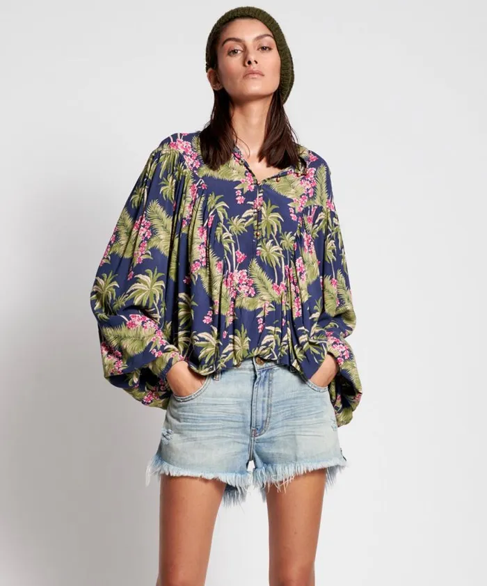 Women One Teaspoon Tops HAWAIIAN LITTLE LIES TOP
