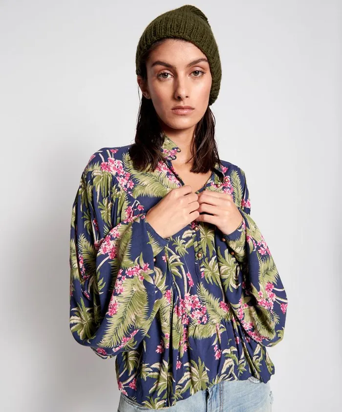 Women One Teaspoon Tops HAWAIIAN LITTLE LIES TOP Women One Teaspoon Tops HAWAIIAN LITTLE LIES TOP