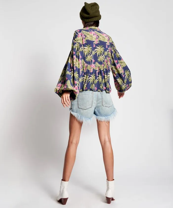 Women One Teaspoon Tops HAWAIIAN LITTLE LIES TOP Women One Teaspoon Tops HAWAIIAN LITTLE LIES TOP