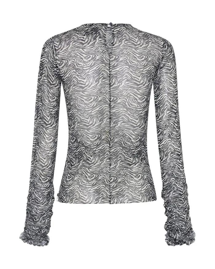 Women One Teaspoon Tops INTERFERENCE RUFFLE PARTY LONGSLEEVE TOP Women One Teaspoon Tops INTERFERENCE RUFFLE PARTY LONGSLEEVE TOP