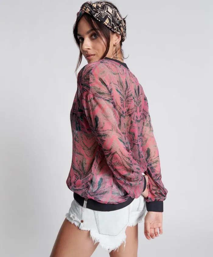 Women One Teaspoon Tops KALEIDOSCOPE CREW LONG SLEEVE TOP Women One Teaspoon Tops KALEIDOSCOPE CREW LONG SLEEVE TOP