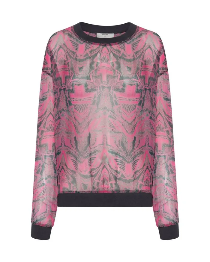 Women One Teaspoon Tops KALEIDOSCOPE CREW LONG SLEEVE TOP Women One Teaspoon Tops KALEIDOSCOPE CREW LONG SLEEVE TOP