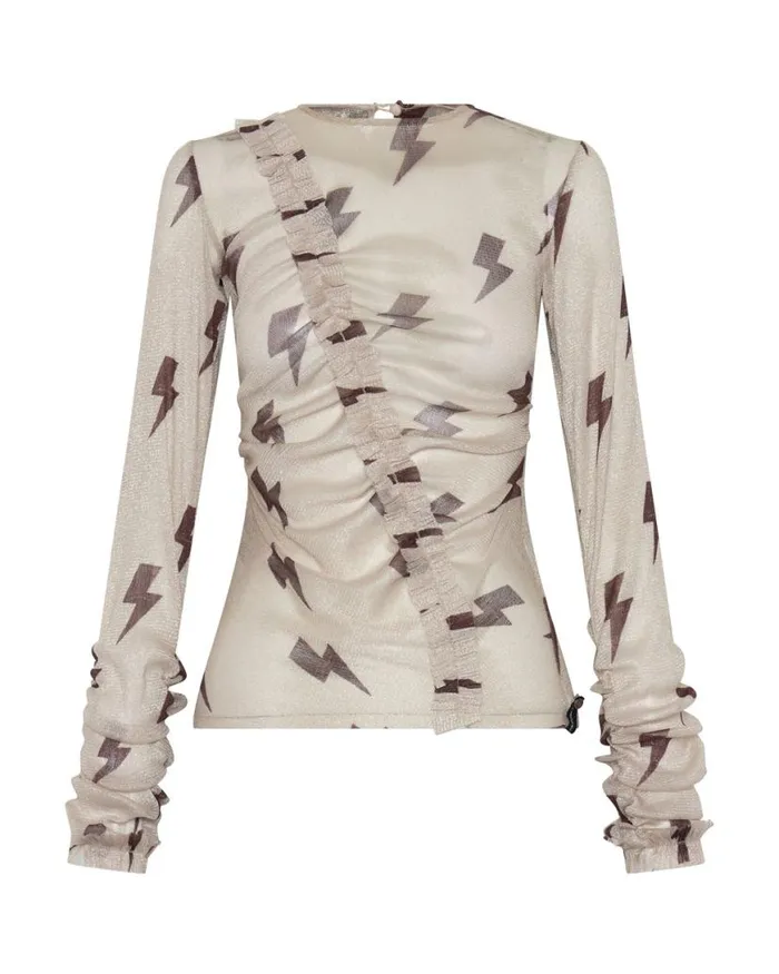 Women One Teaspoon Tops LIGHTNING PARTY LONGSLEEVE TOP Women One Teaspoon Tops LIGHTNING PARTY LONGSLEEVE TOP