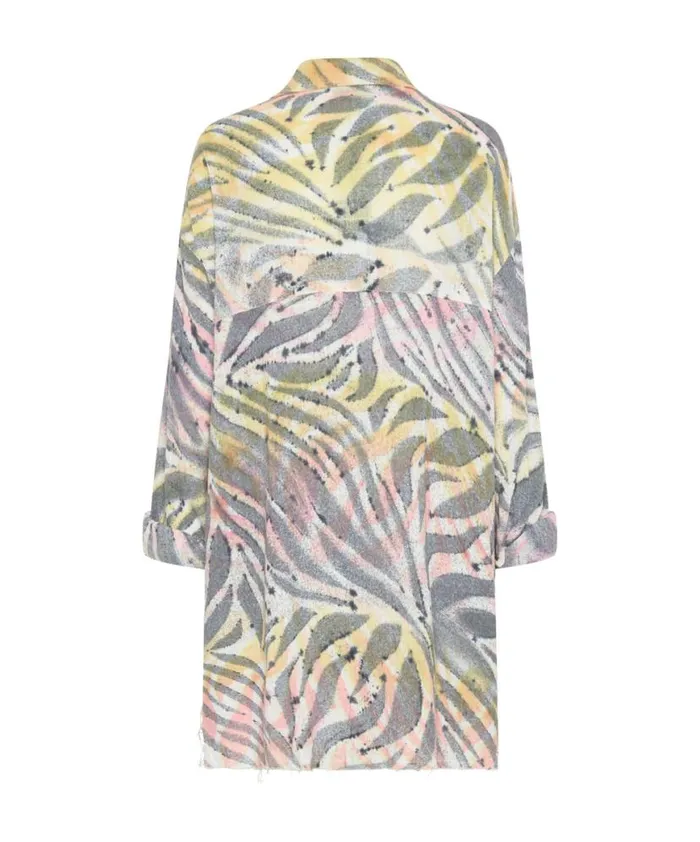 Women One Teaspoon Tops PALM ISLAND MUSLIN LONGLINE SHIRT Women One Teaspoon Tops PALM ISLAND MUSLIN LONGLINE SHIRT
