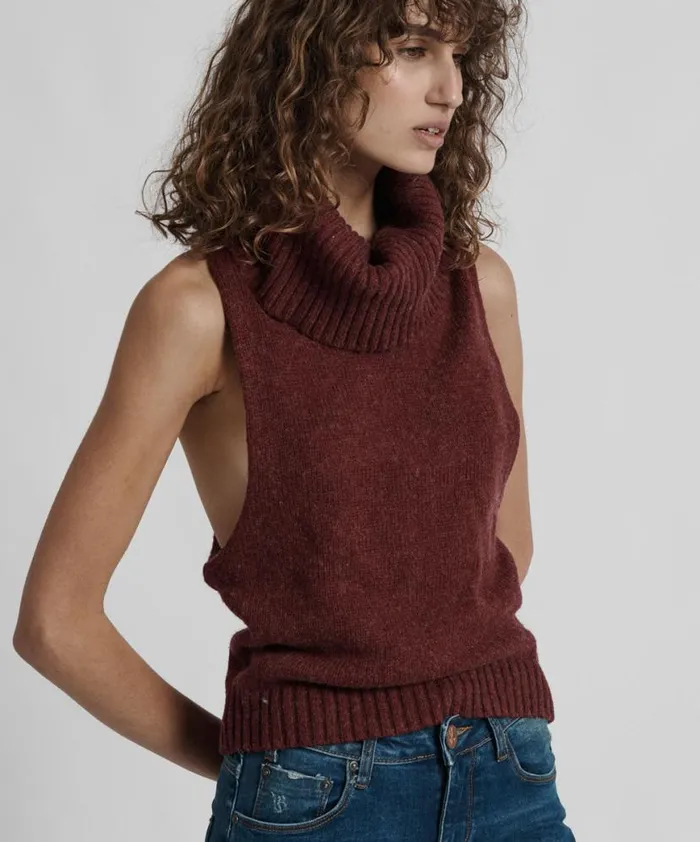 Women One Teaspoon Tops PARISIENNE ROLL NECK TOP Women One Teaspoon Tops PARISIENNE ROLL NECK TOP