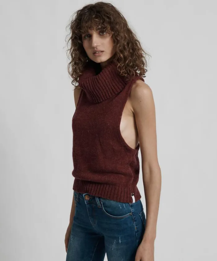 Women One Teaspoon Tops PARISIENNE ROLL NECK TOP Women One Teaspoon Tops PARISIENNE ROLL NECK TOP