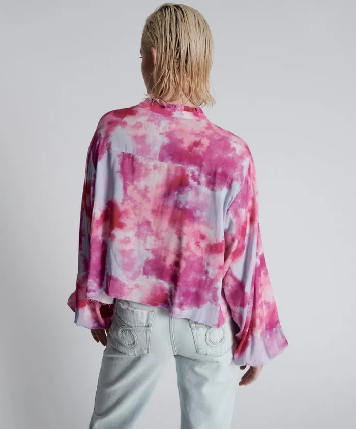 Women One Teaspoon Tops PINK TORNADO RECYCLED RHIANNON TOP Women One Teaspoon Tops PINK TORNADO RECYCLED RHIANNON TOP