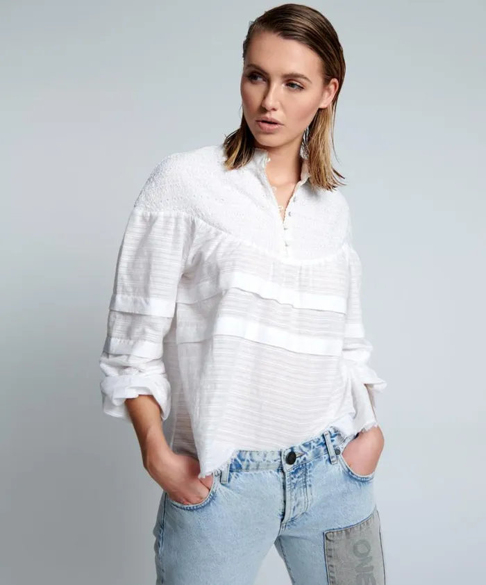 Women One Teaspoon Tops PURE DESERT ANGEL LONGSLEEVE TOP Women One Teaspoon Tops PURE DESERT ANGEL LONGSLEEVE TOP