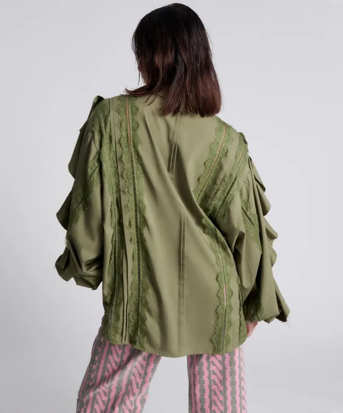 Women One Teaspoon Tops RECYCLED WAVE LENGTH SPIRIT SHIRT